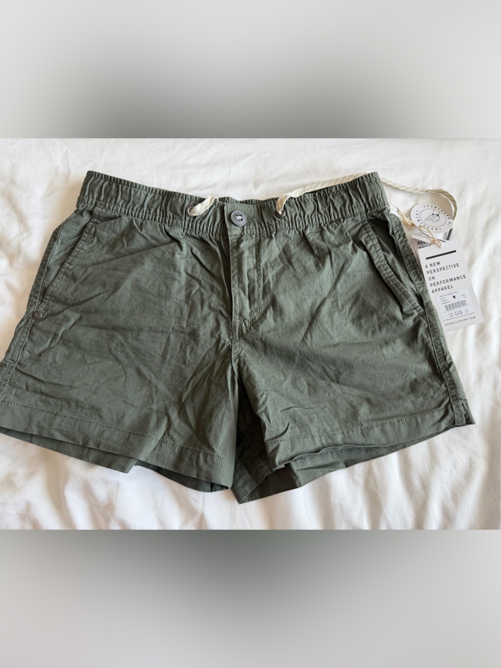 Vuori Army Green Women's Ripstop Shorts